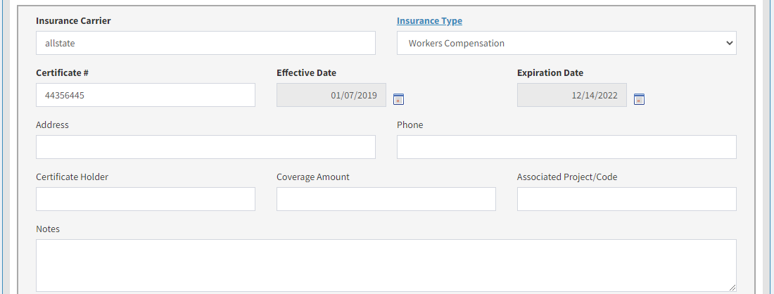 edit insurance info