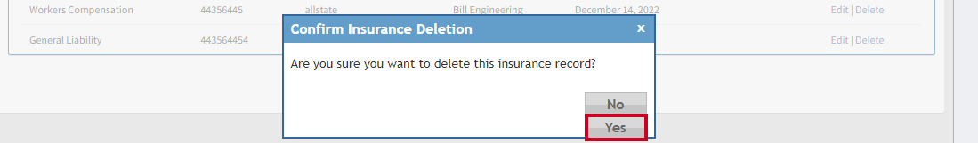 yes delete