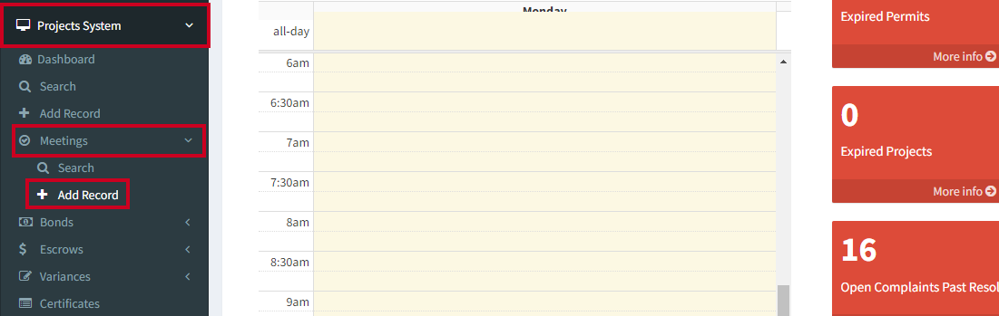 add meeting record