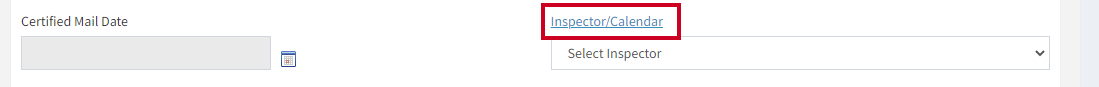 inspector calendar