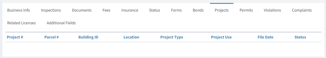 Projects tab.