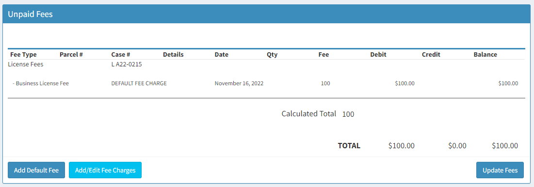 unpaid fees