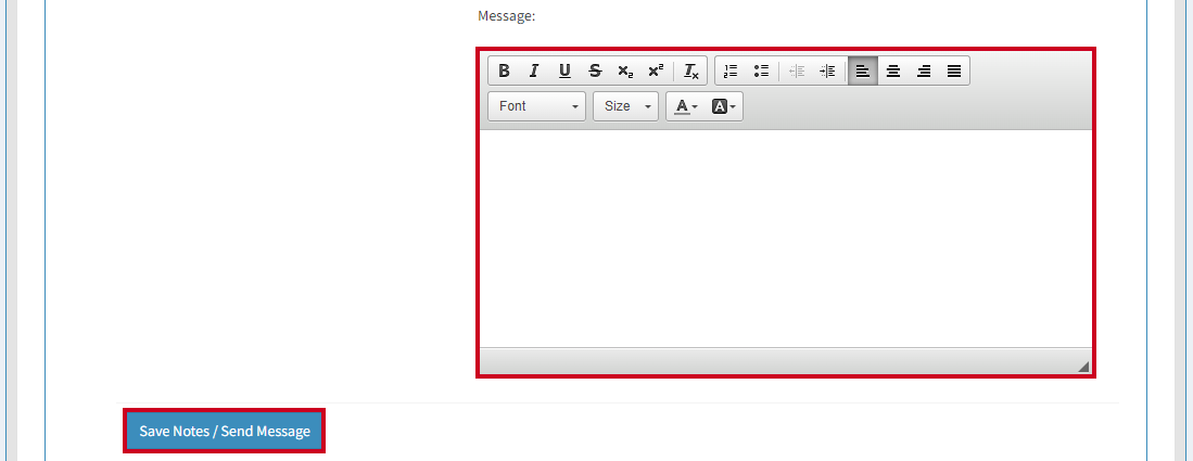 send message button.