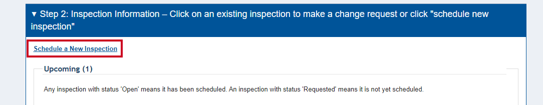 Schedule a new inspection.