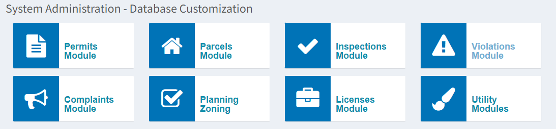 database screen