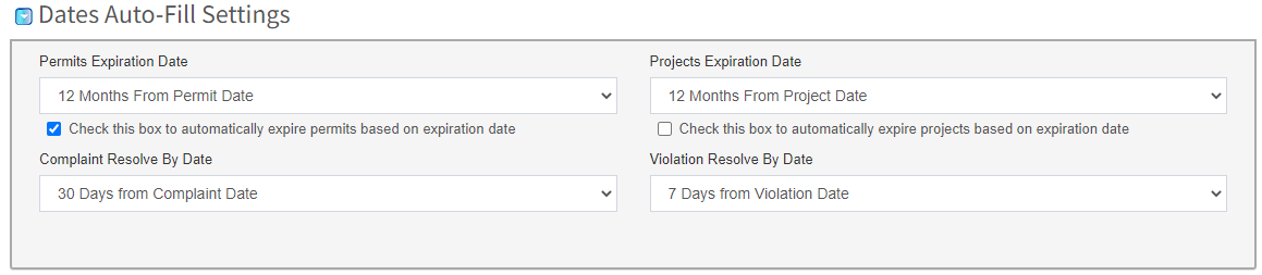 dates auto fill