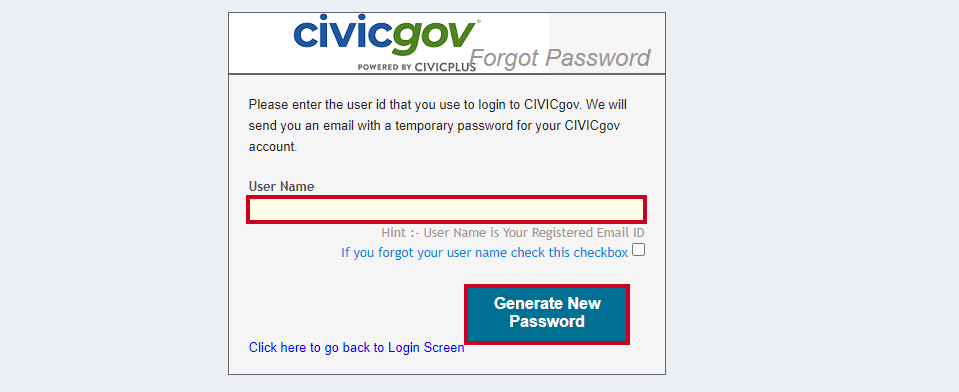 generate new password