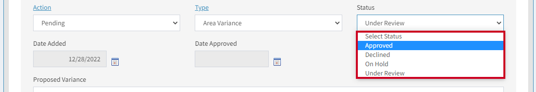 select status