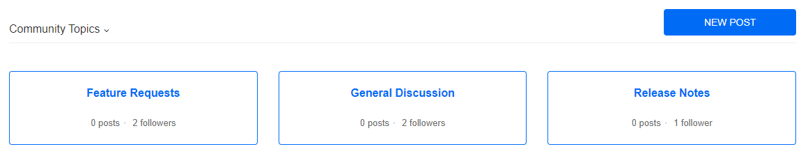 community topics list.