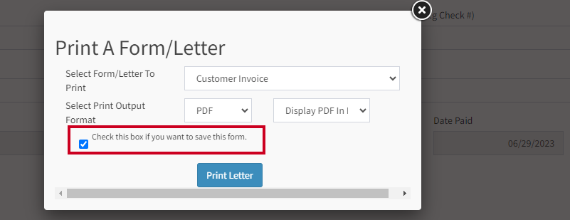 Save form.