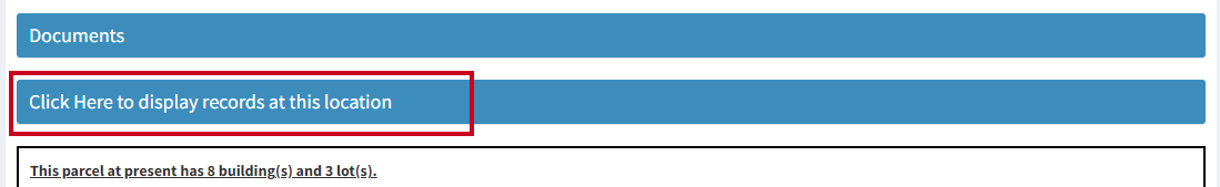 Click here to display records at this location tab.