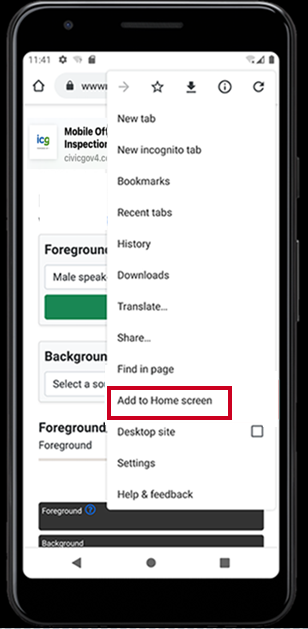 Android Mobile App Add to Home Screen.