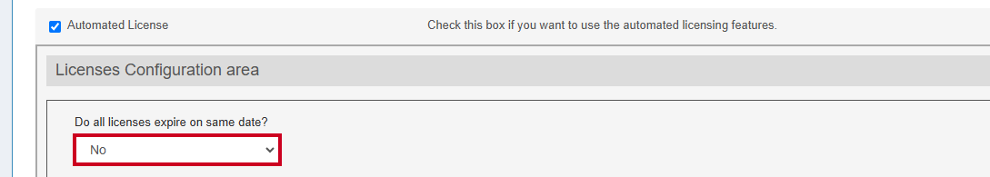 Licenses do not expire on the same date.
