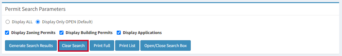 Clear search.