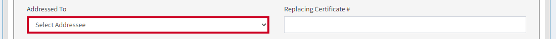 select addressee