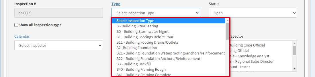 inspection type