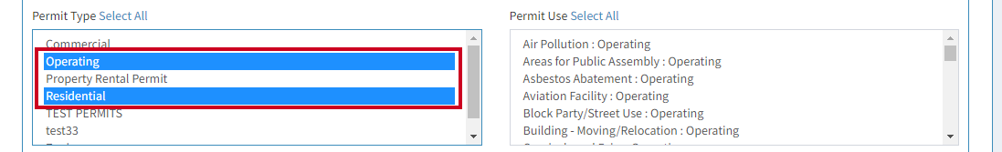 select multiple