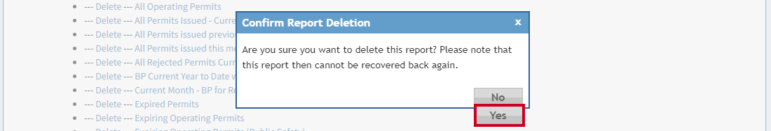 yes delete