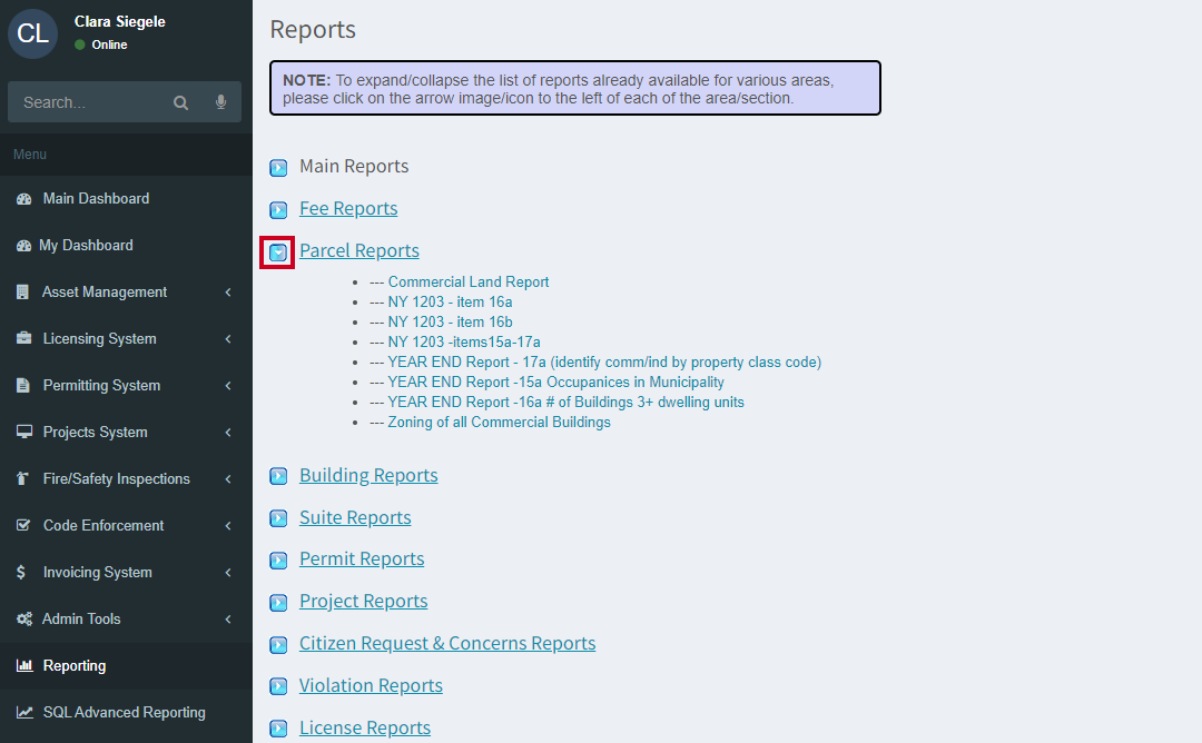Reporting list.
