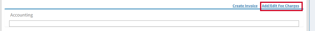 add edit fee charges