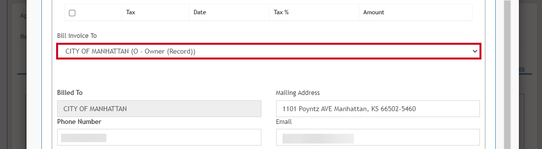 Bill invoice to.