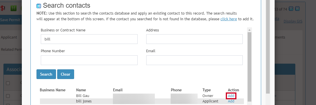 Add business contact.